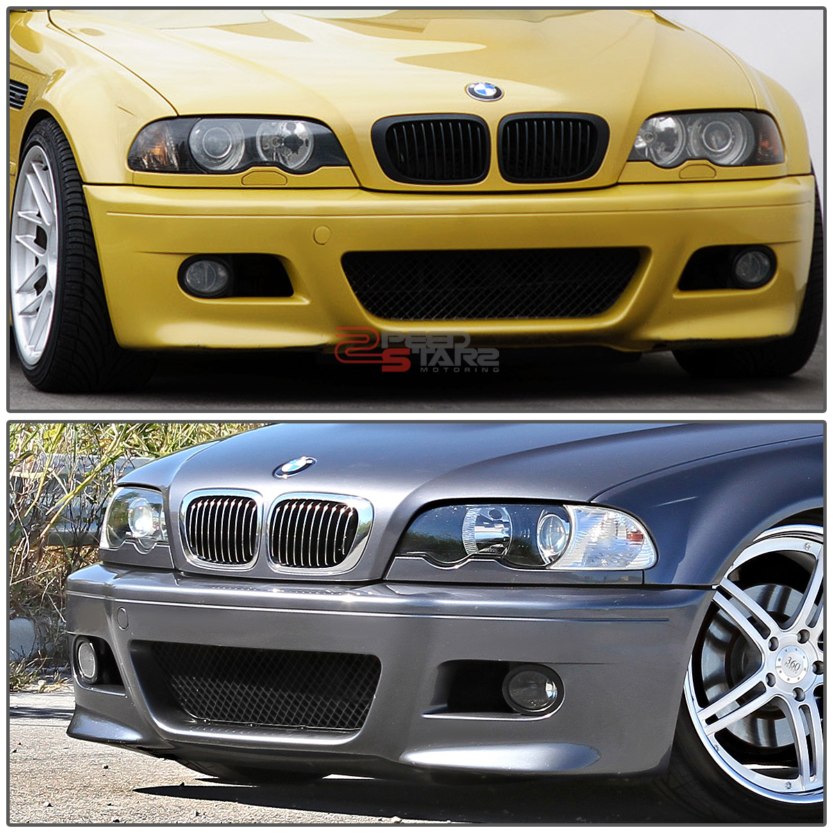 FOR 99-06 BMW E46 3-SERIES M3 M-SPORT STYLE FRONT BUMPER GRILLE