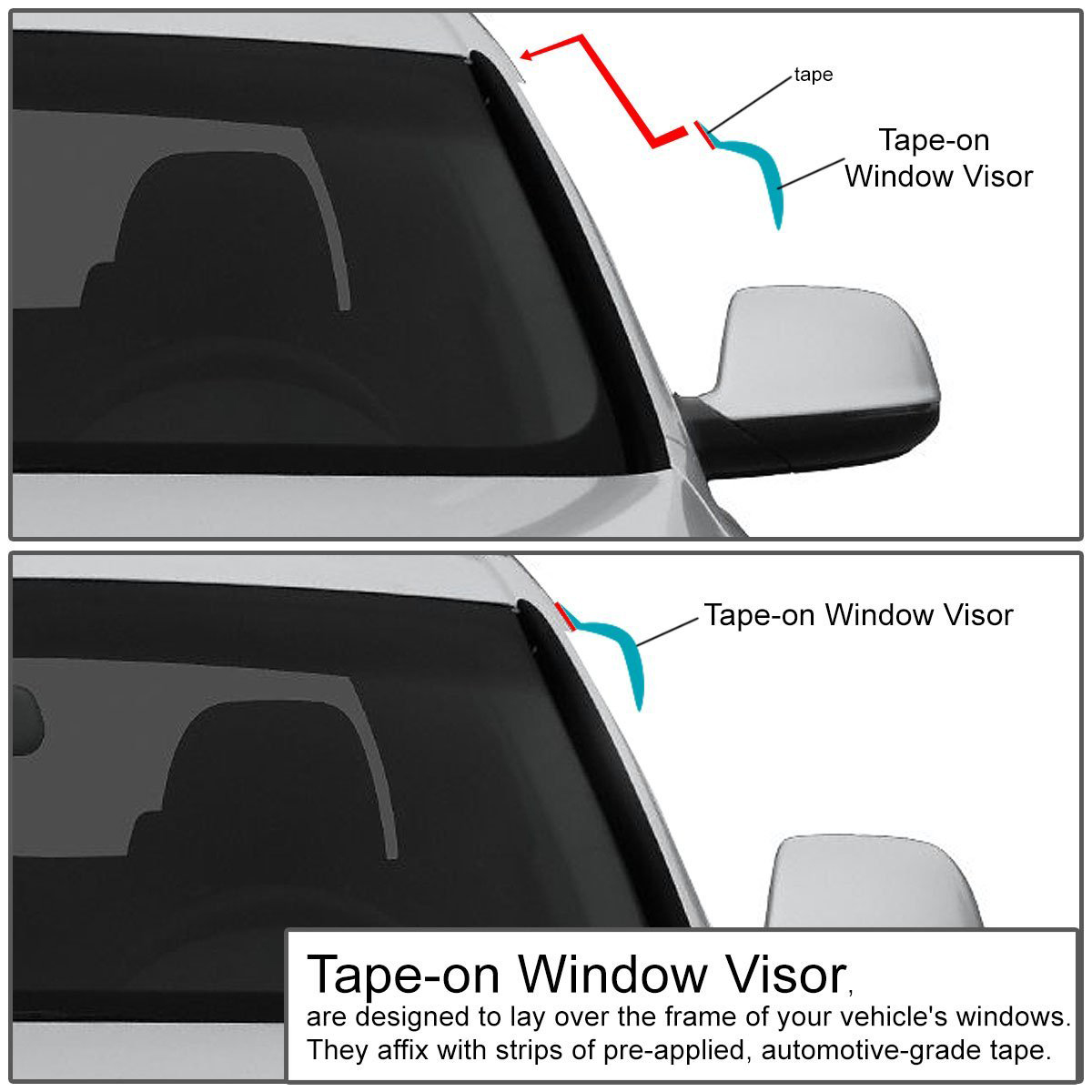 FOR 09-14 NISSAN CUBE Z12 SMOKED OUTSIDE MOUNT WINDOW VISOR WIND
